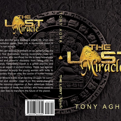 Book cover for suspense thriller 'The Lost Miracle' Design by : Elementi.studio