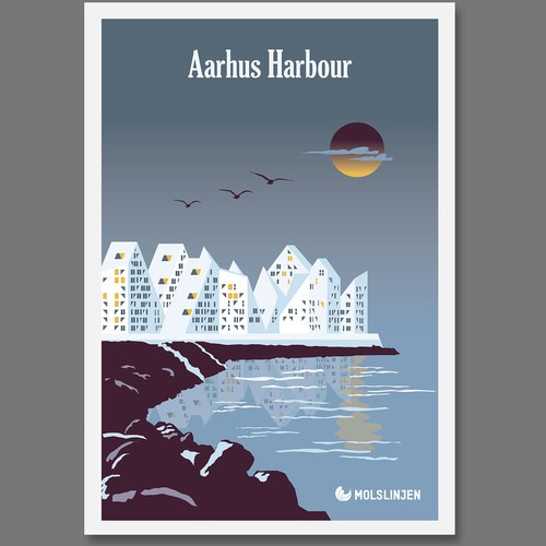 Multiple Winners - Classic and Classy Vintage Posters National Danish Ferry Company Design por BnPixels