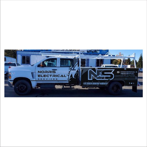 Electrical company needs a new truck wrap! Design by e^design