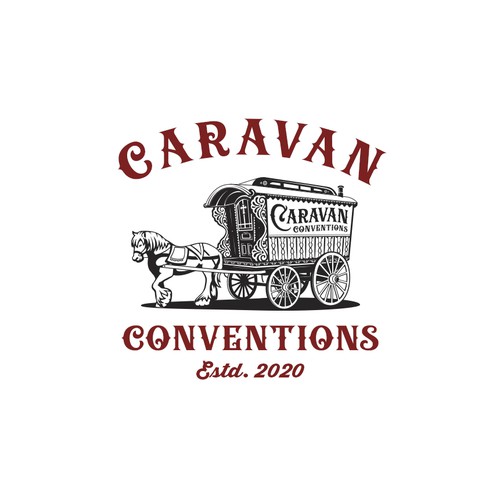 Caravan Conventions: Gypsy Horse with Gypsy Wagon Design by lindt88