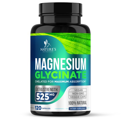 Natural Magnesium Glycinate Design needed for Nature's Nutrition Design by gs-designs