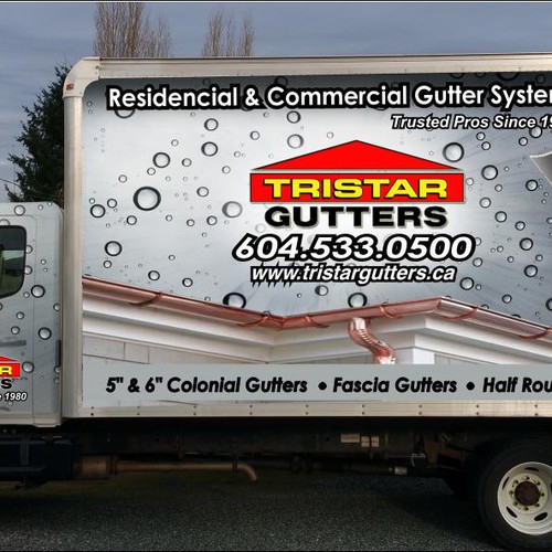 Tristar Gutter truck vehicle wrap (I AM HAVING A PRO INSTALL WRAP) Design by T i f a n y' s