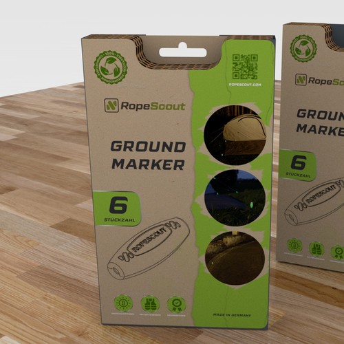 Designe eine ansprechende Verpackung für ein Produkt aus einer Produktreihe