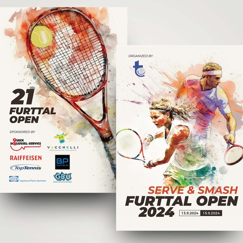 Aces & Action: Cool Flyer for a Tennis Tournament Design by _Blue_