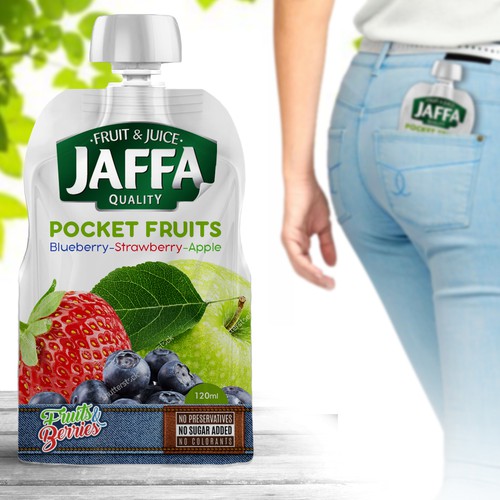 Develop Concept Design for Jaffa "Fruit in Pocket" adults’ fruit and berry puree-ontwerp door Pvrt