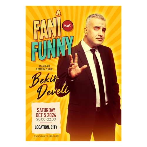 Poster design for Stand up Show Design by Kukira Design