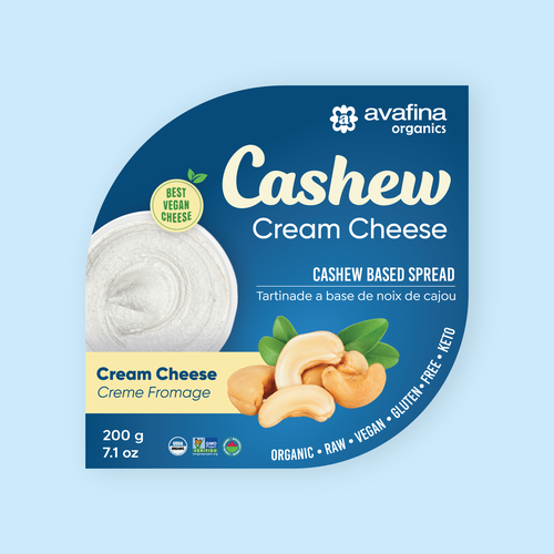 Vegan Cashew Cheese Packaging Rebrand Design by Ganesh Anvekar