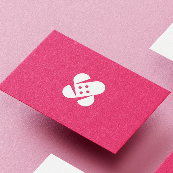 Unused bandage and heart Logo Design.