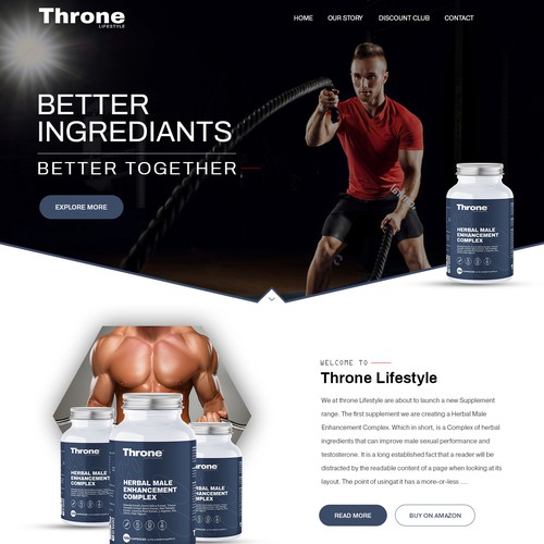 Supplement Website Design by ♾️e2infinity♾️