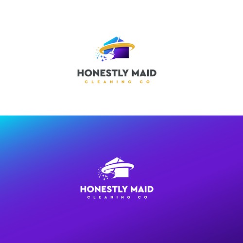 Create a modern, unique logo for a premium home cleaning company. Design by EXPOinf