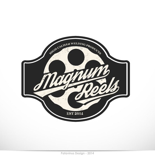 Create a vintage Magnum logo and brand identity for a welding accessories company. Design by Pixoblue Design