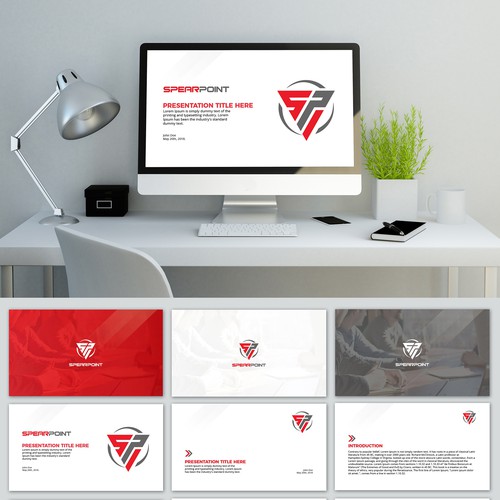 PowerPoint Template for security & technology startup Design by Lemono Design