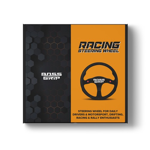 Steering wheel packaging Design by stuart-digital&print