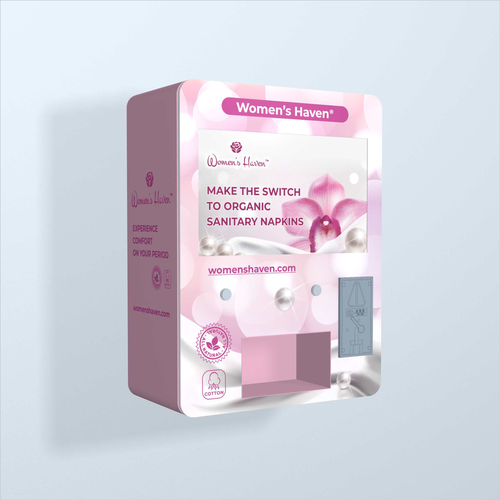 Vending Machine Signage for Feminine Product brand Design by Vitalia.m