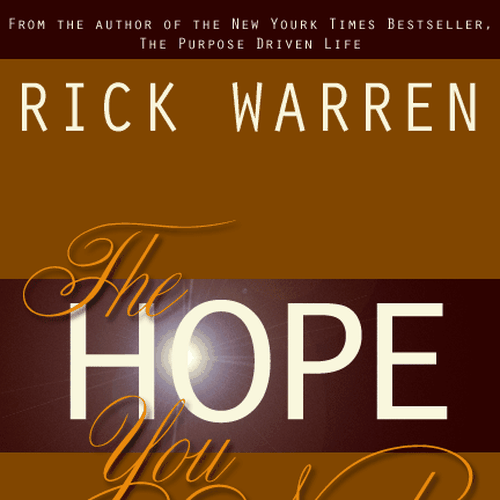 Design Rick Warren's New Book Cover Design réalisé par kajalways