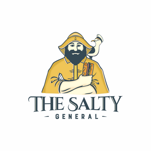 Salty New England General Store / sandwich shop combining classic text & modern imagery Design by Arto!