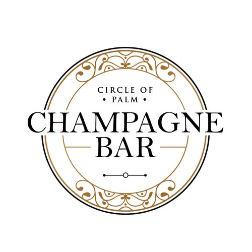 Luxury and modern Champagne Bar logo Design by Jacob Gomes