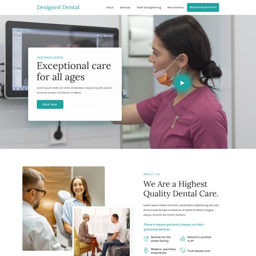 Home page for dental practice Design by AKDCreative