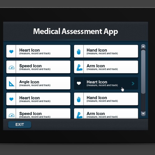 Interactive medical app for use by therapists and patients デザイン by BIALY