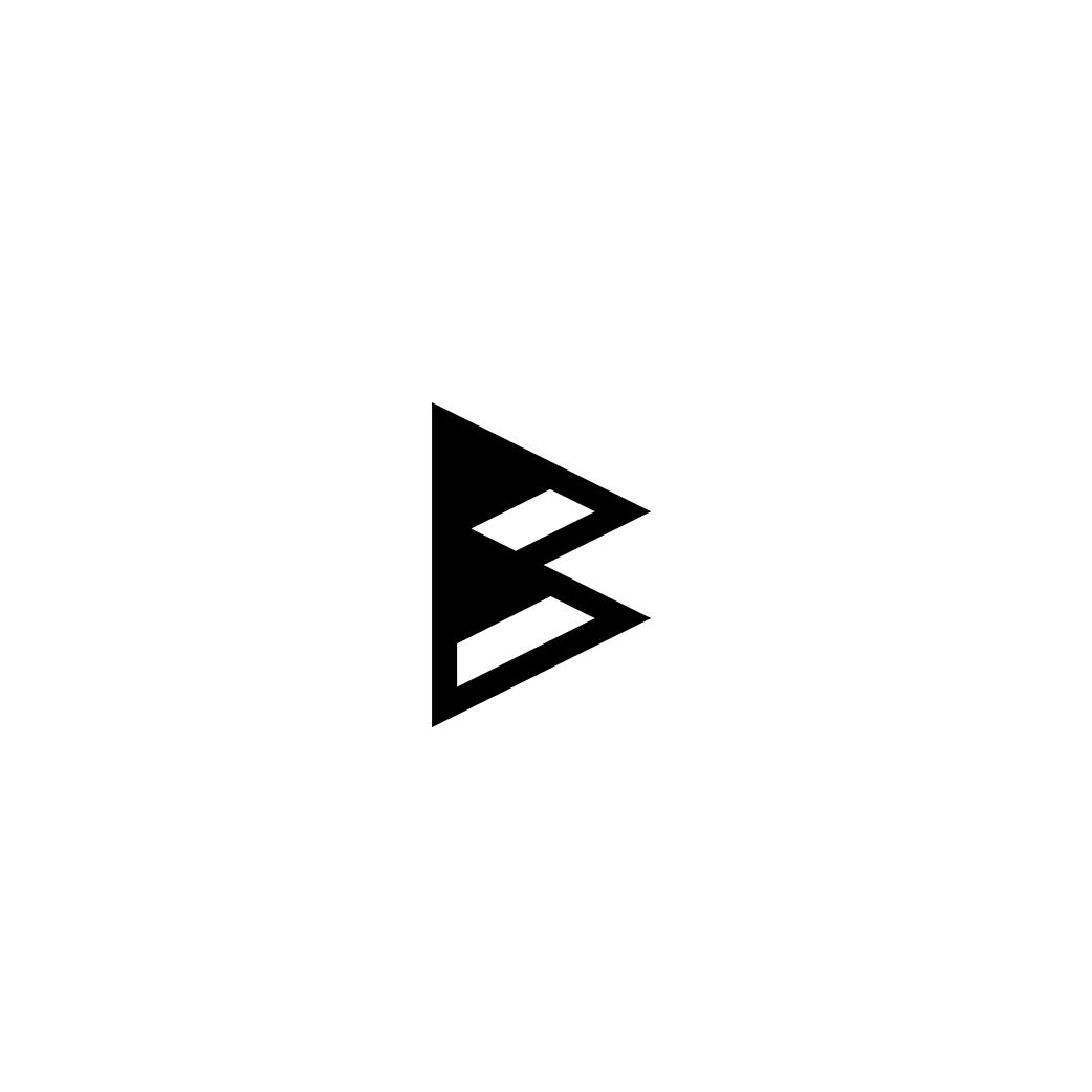 Power switch symbol logo with the title 'Abstract "B" letter'