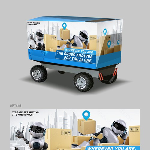 Wrapping-Design of autonomous working urban parcel-delivery-vehicle Design by Ramon DSGNR