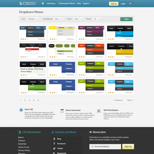 Design di website design for CSS Menu Maker di amiro