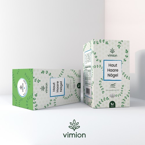 Packaging design for a German brand of high-quality food supplements Design by Francesca Macri