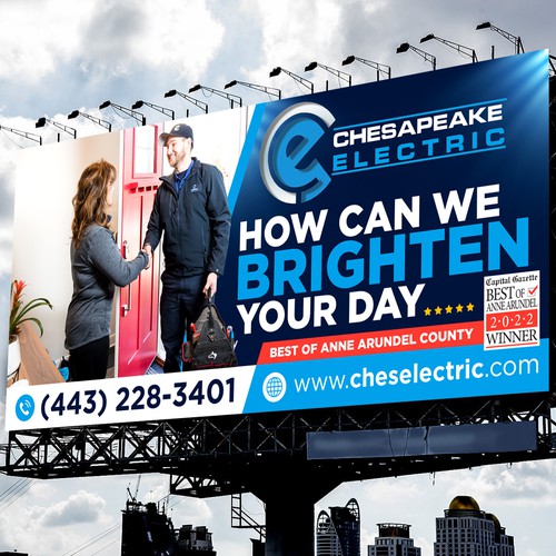 Chesapeake Electric Billboard Design by icon89GraPhicDeSign