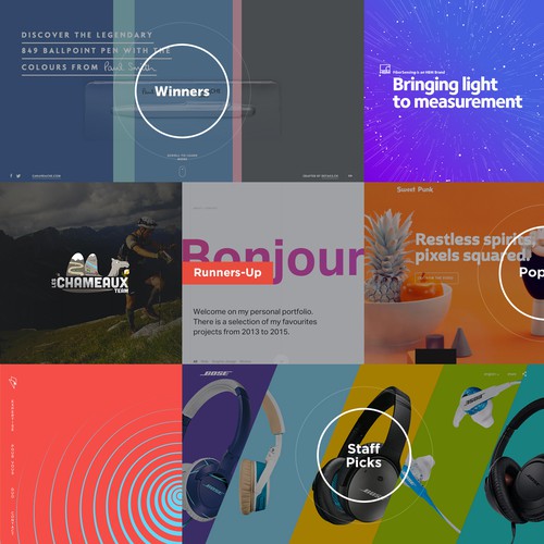 Web design community and website awards solos publications by Tag