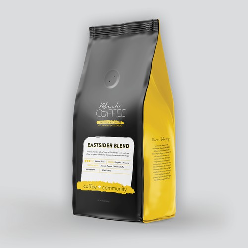 Black Coffee Bags Design von KimLathe