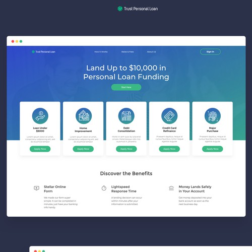 Tribute Personal Loan Design by jezz