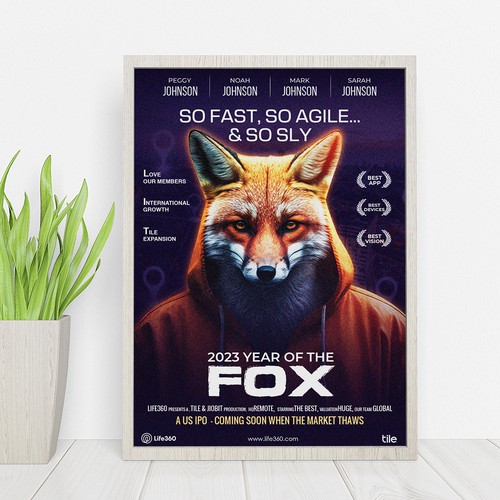 Life360 2023 Year of the Fox Poster Design by Sketch Media™