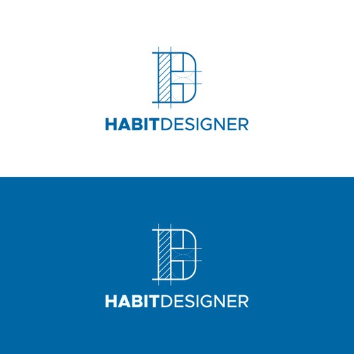 combination logo using architecture blueprint look in design Design by a_nomali