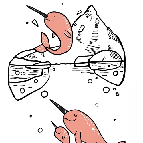 Narwhal artwork design Design by MariaSay