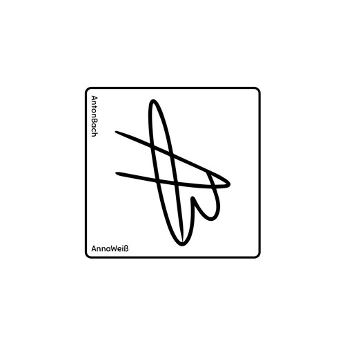 1 person, 2 synonyms 2 styles, 1 logo, possible to turn around Design by Salma Frh