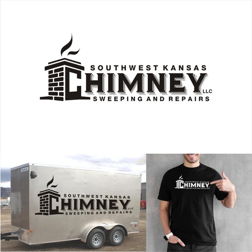 Simple powerful logo for chimney sweep Design by LOGOMAN*