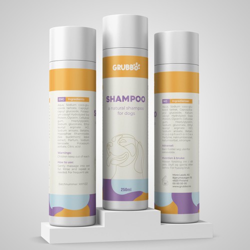 Design label for dog shampoo Design by Pice Wilf