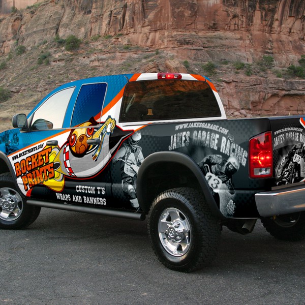 Truck Wrap Design for Rocket Prints