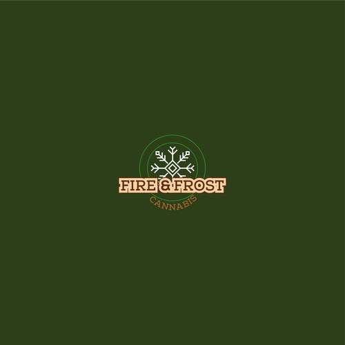 Fresh "Hipster Feel" Logo Design for Fire and Frost Cannabis Logo