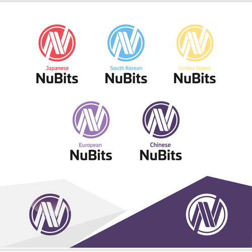 Vectorize logo and pick colors of new NuBits for South Korea and Japan Design by ferroviere❕