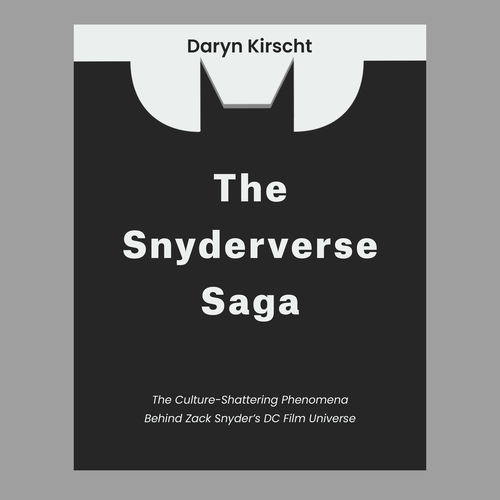 Cover for book on the culture-shattering phenomena behind Zack Snyder’s DC film universe Diseño de Muntadher Nomad