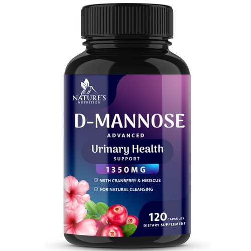 Colorful D-Mannose Design Needed for Nature's Nutrition Design by R O S H I N