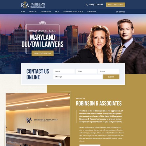 DUI Lawyer Landing Page Design by pixelwebplanet