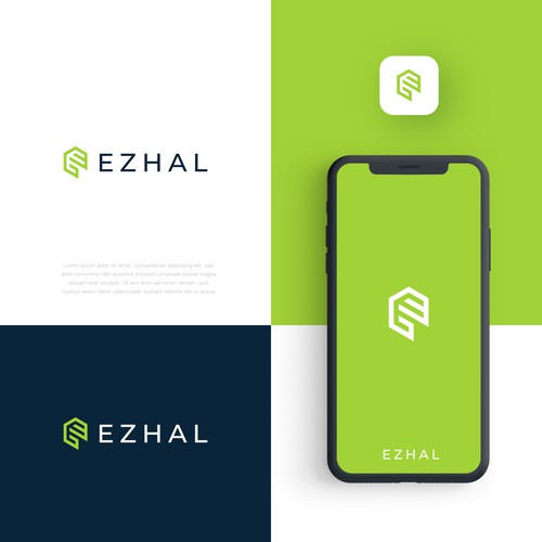 Mobile application logo for "Ezhal" Réalisé par thetamlika®