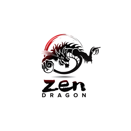 Martial Arts Dragon Logo Design by sarjon