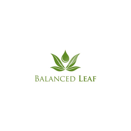 Abstract yin and yang leaf logo for new CBD Brand Design by knight brands™