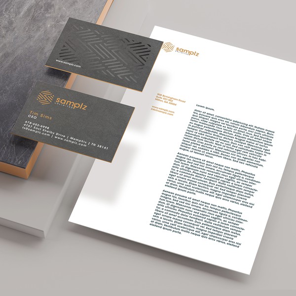 Stationery and Brand Guide Design For Samplz
