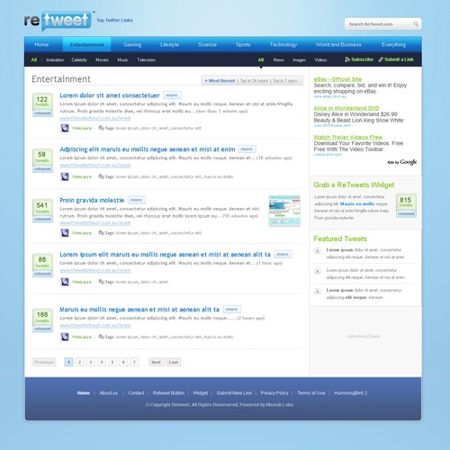 RETWEET.COM  Design von jorope
