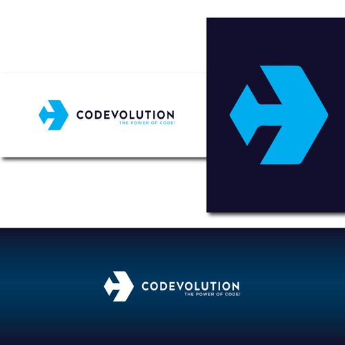 Logo for Codevolution, a brand new coding company! Design by Spider0421