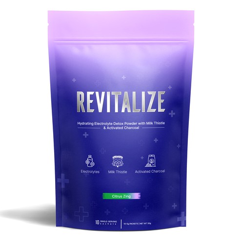 Design Minimalistic, Modern Packaging for Hydrating Electrolyte Detox Powder - Revitalize Design by - COLI -